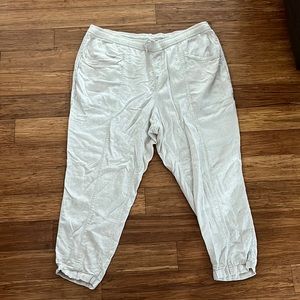 Old Navy Cream Linen Pants Size XL